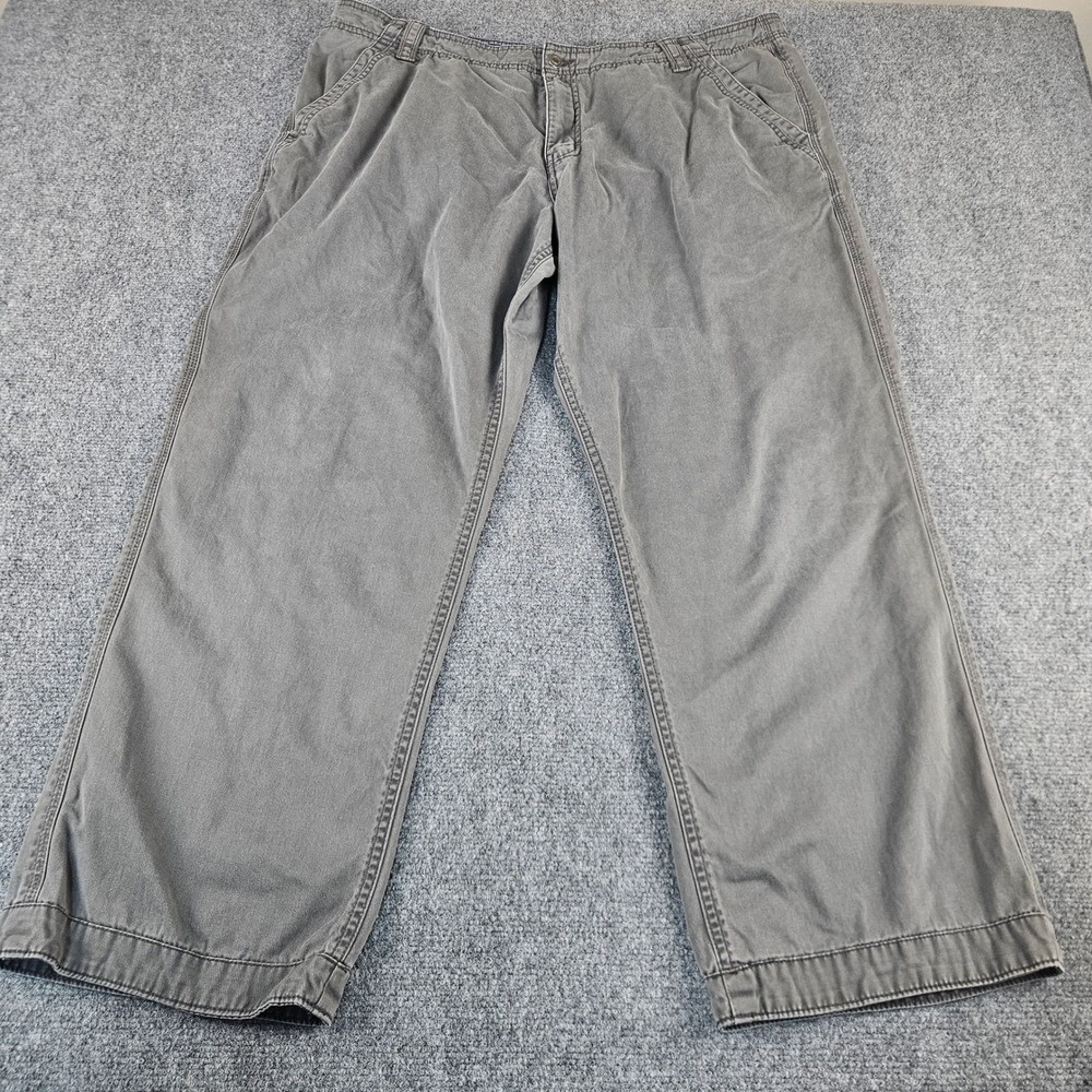 RedHead Mens Gray Canvas Utility Pants Straight Leg‎ Outdoor Trousers 42x30